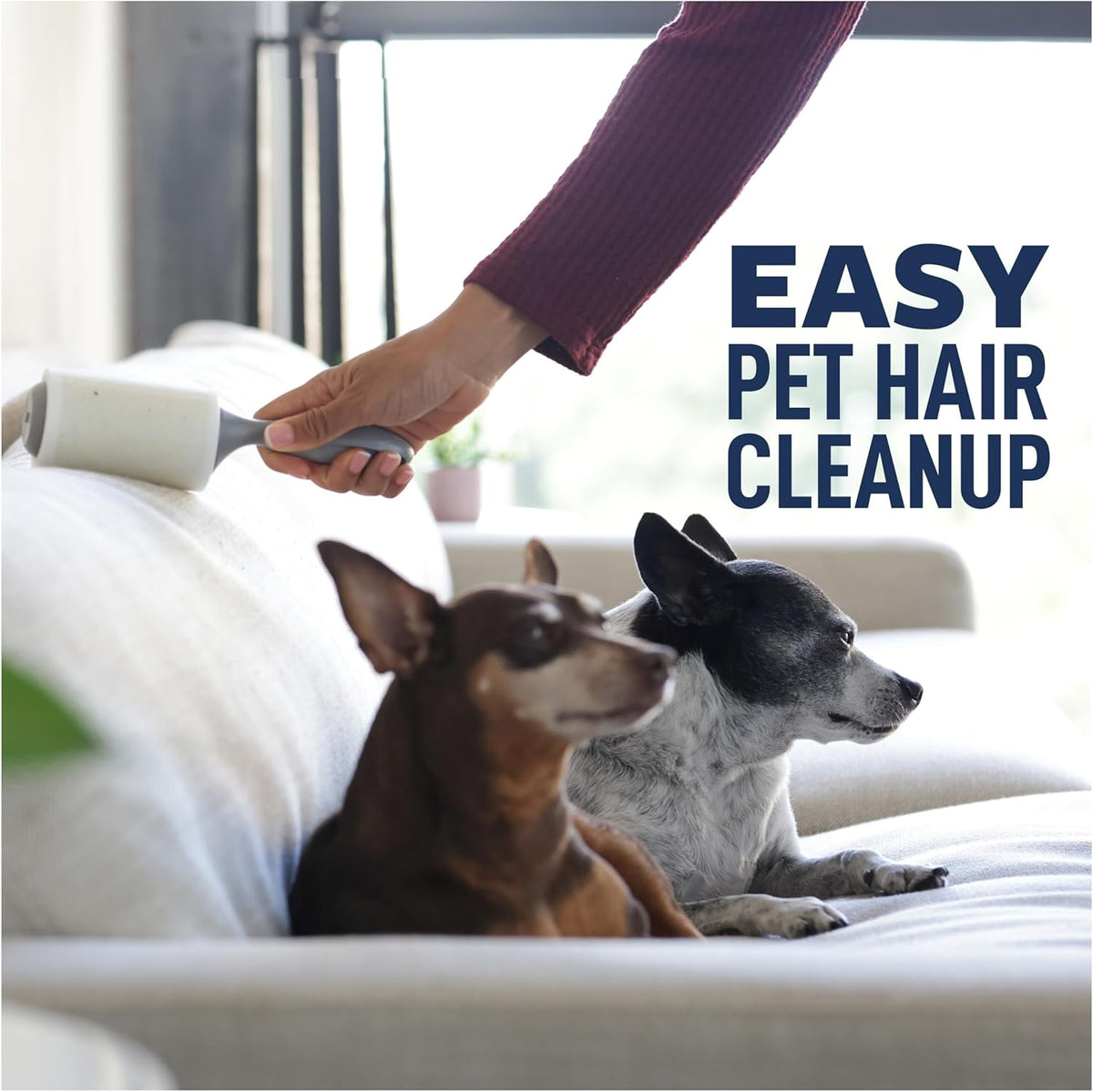 Scotch-Brite Everyday Clean Lint Roller, Lint Roller for Pet Hair, Clothing, Furniture and More, 3 Lint Rollers, 100 Sheets/Roller, 300 Sheets Total, Lint Remover for Clothes, Pet Hair Removal